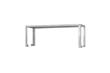 Полка-надстройка настольная ПННб - 1200*400*400 "Base", цинк, 1 уровень